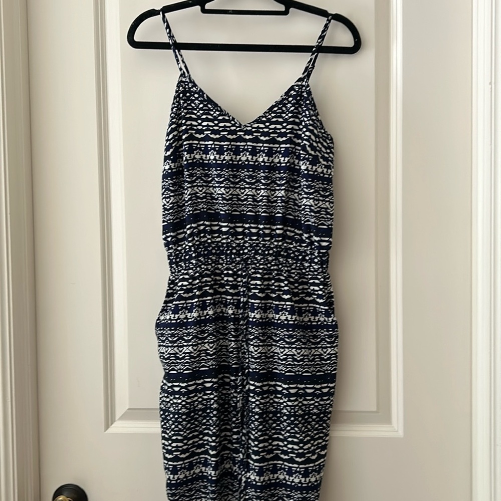 Petticoat Alley spaghetti strap PullOn jumpsuit elastic waist pockets no size